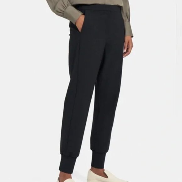 THEORY HW High Waist Virgin Wool Jogger Pants in Sevona Stretch Fabric M - Picture 1 of 16